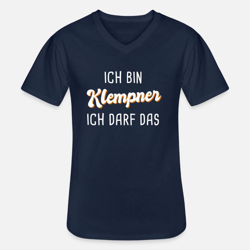 Klempner - Männer-T-Shirt mit V-Ausschnitt - Navy