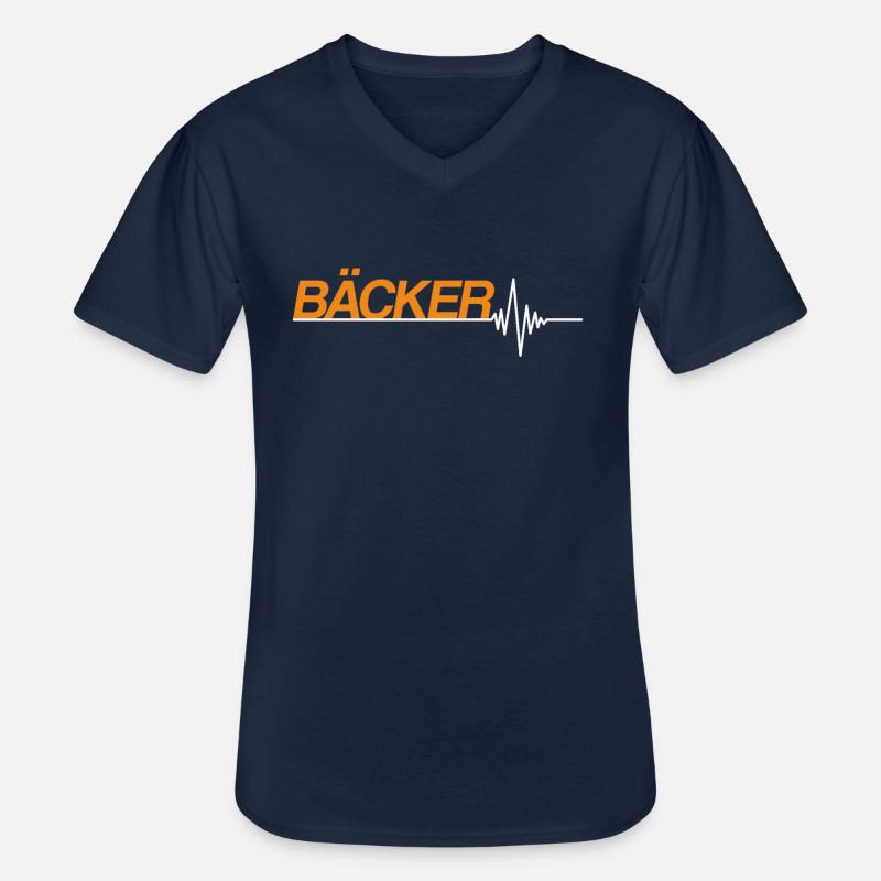 Bäcker - Männer-T-Shirt mit V-Ausschnitt - Navy