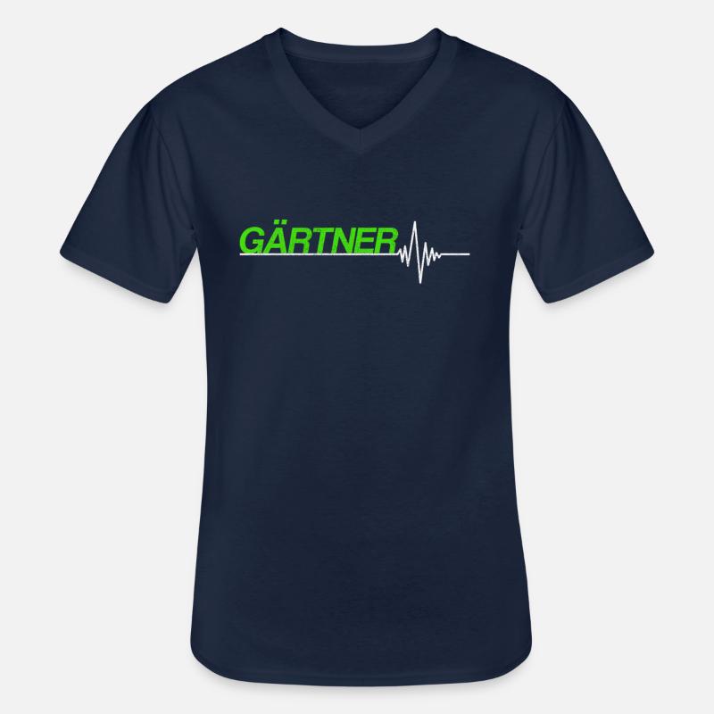 Gärtner - Männer-T-Shirt mit V-Ausschnitt - Navy