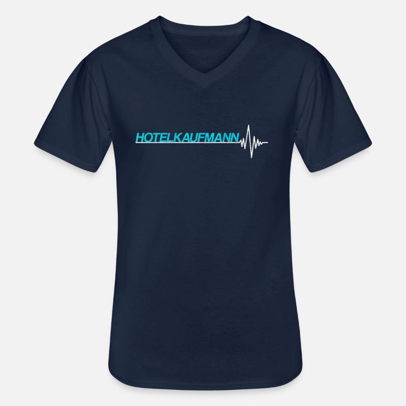 Hotelkaufmann - Männer-T-Shirt mit V-Ausschnitt - Navy