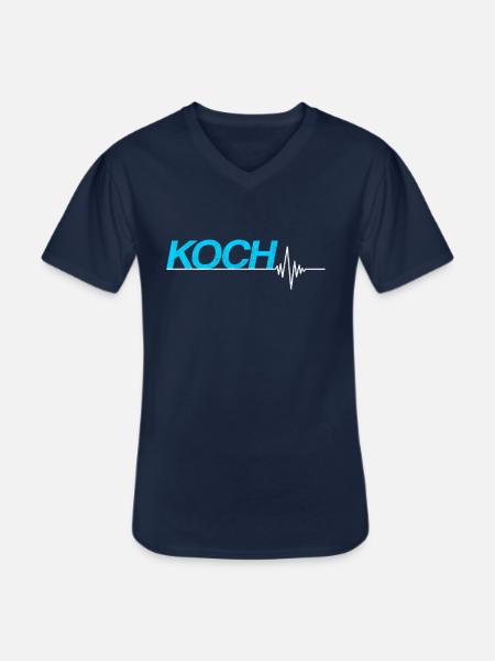 Koch - Männer-T-Shirt mit V-Ausschnitt - Navy
