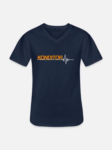 Konditor - Männer-T-Shirt mit V-Ausschnitt - Navy