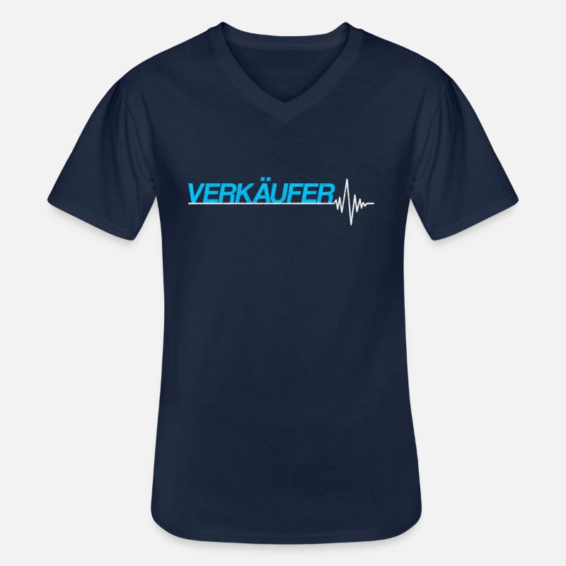 Verkäufer - Männer-T-Shirt mit V-Ausschnitt - Navy
