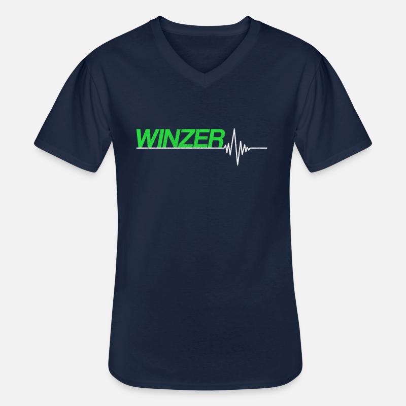 Winzer - Männer-T-Shirt mit V-Ausschnitt - Navy
