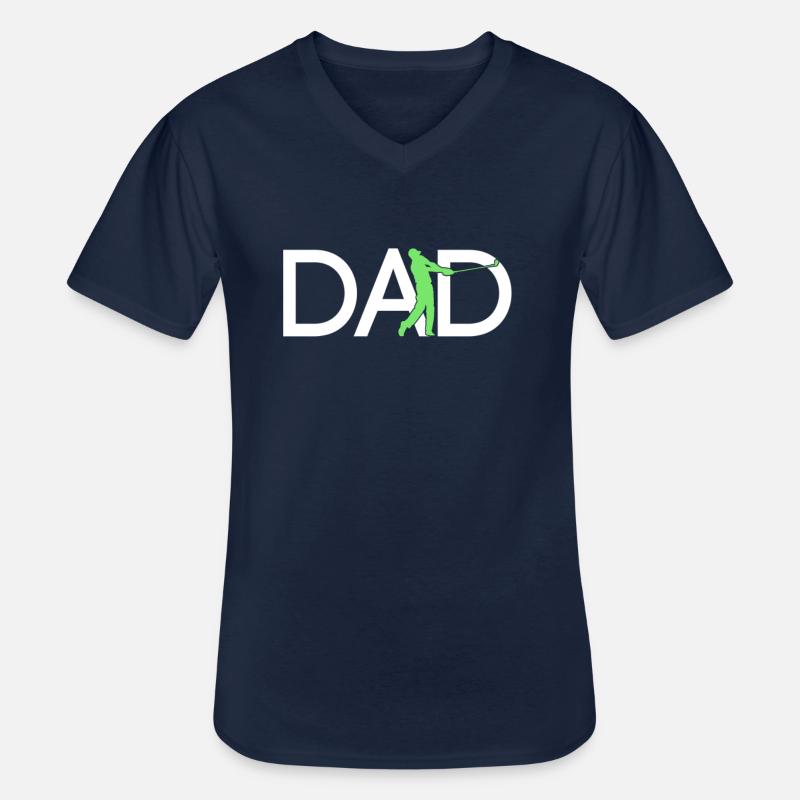 Golf Papa - Männer-T-Shirt mit V-Ausschnitt - Navy
