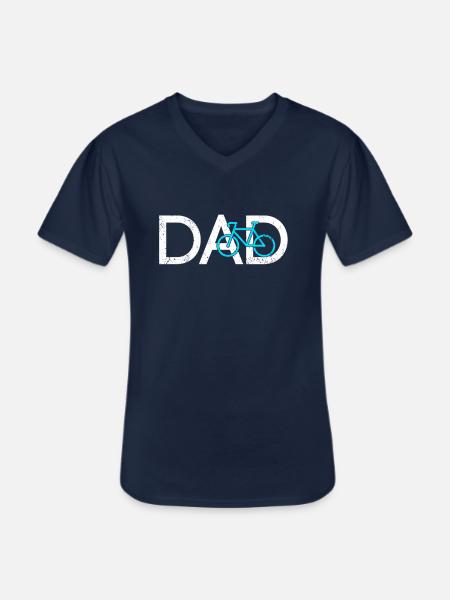 Bicycle Dad - Men's V-Neck T-Shirt - navy