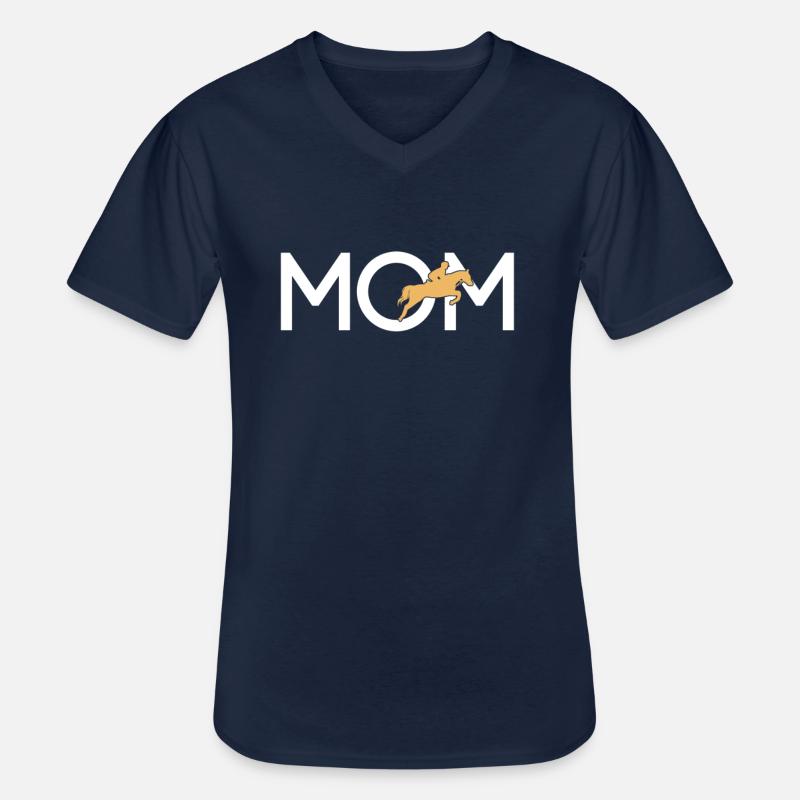 Pferde reiten Mama - Männer-T-Shirt mit V-Ausschnitt - Navy