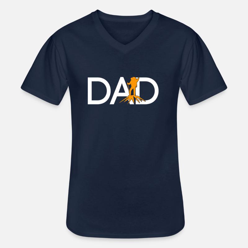 Wandern Papa - Männer-T-Shirt mit V-Ausschnitt - Navy