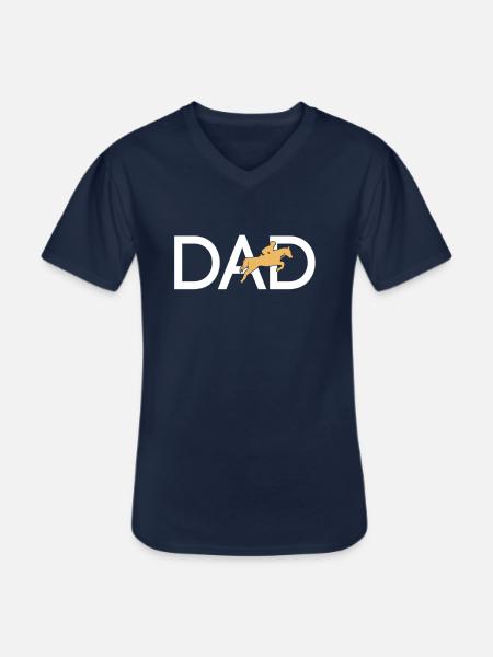Riding horses Dad - Men's V-Neck T-Shirt - navy