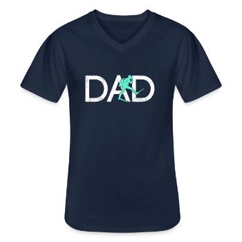 Papa plongeur - T-shirt col V Homme - marine - Devant - AI Model Male 178 dark (178cm)