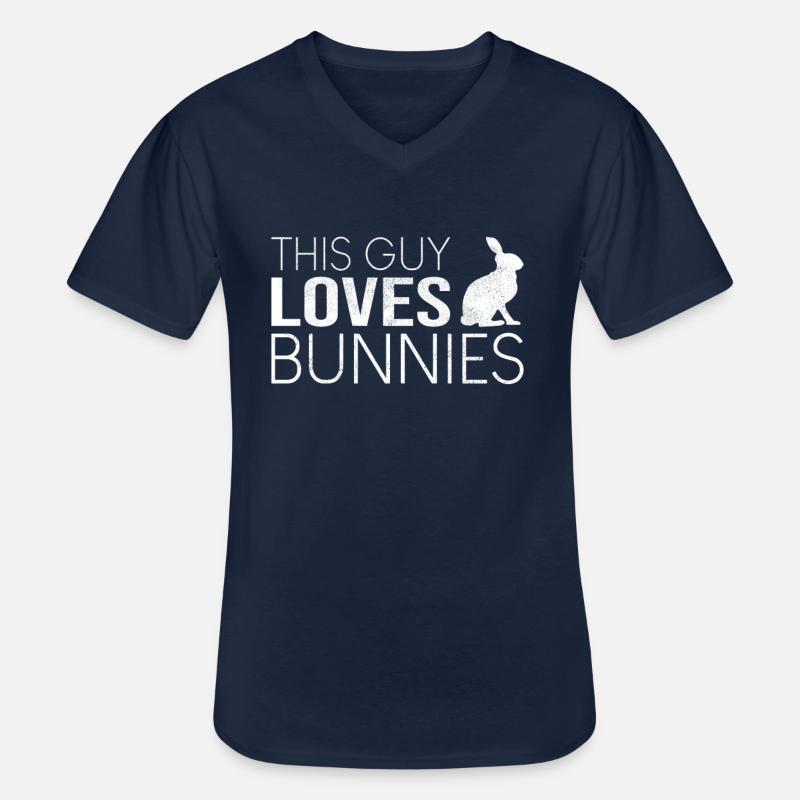 Typ Hase Spruch - Männer-T-Shirt mit V-Ausschnitt - Navy