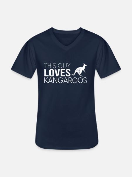 Typ Känguru Spruch - Männer-T-Shirt mit V-Ausschnitt - Navy