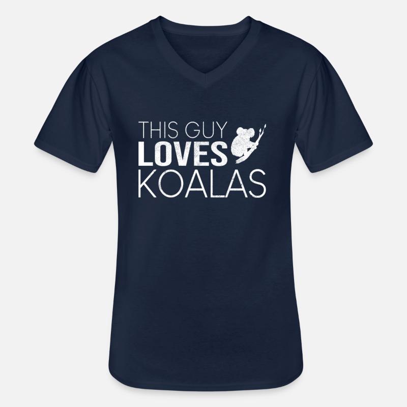 Typ Koala Spruch - Männer-T-Shirt mit V-Ausschnitt - Navy