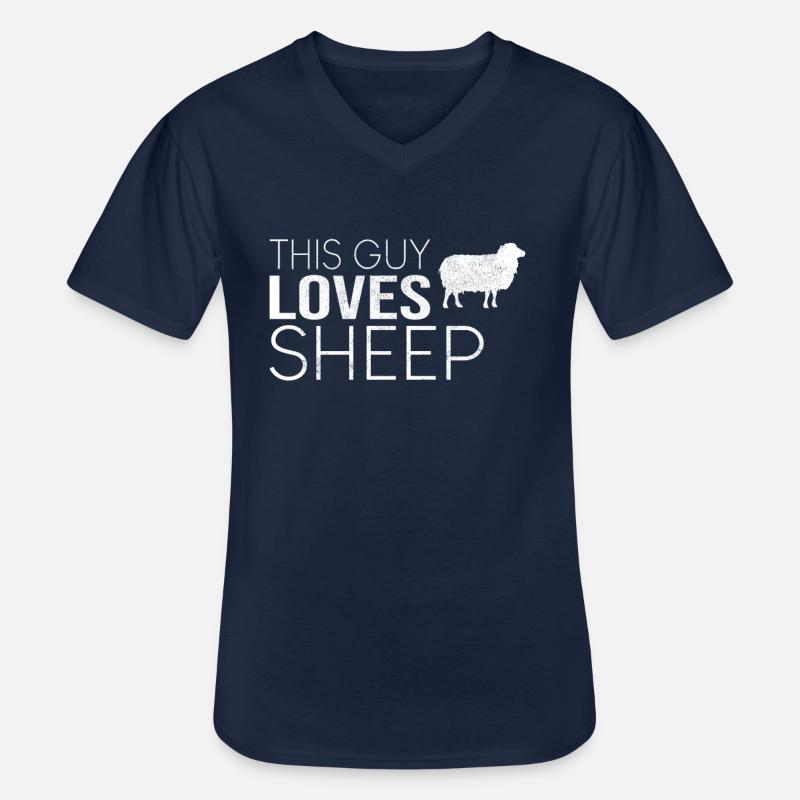 Typ Schaf Spruch - Männer-T-Shirt mit V-Ausschnitt - Navy