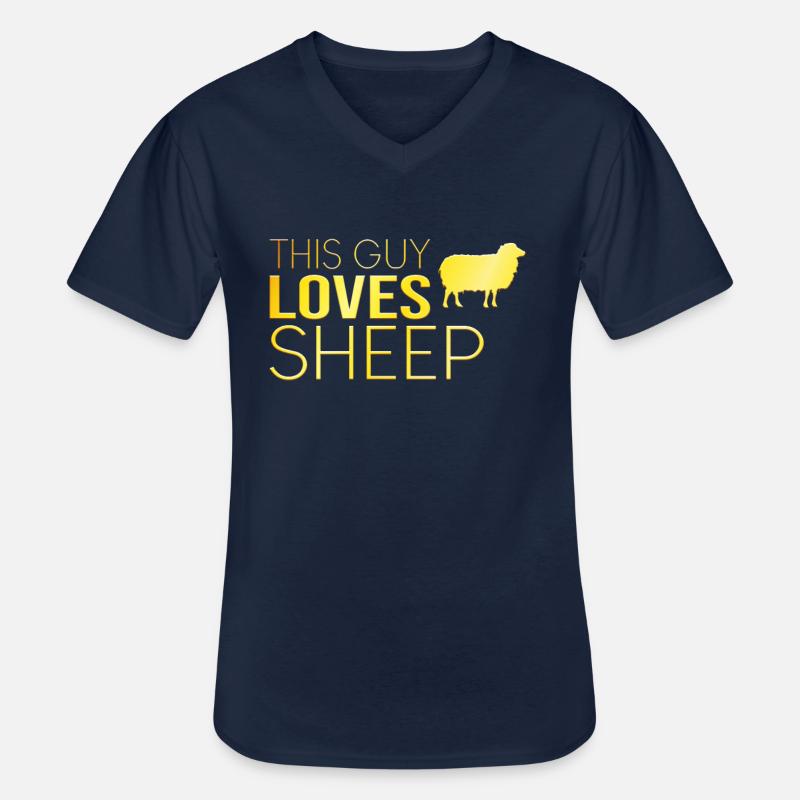 Typ Schaf Spruch - Männer-T-Shirt mit V-Ausschnitt - Navy