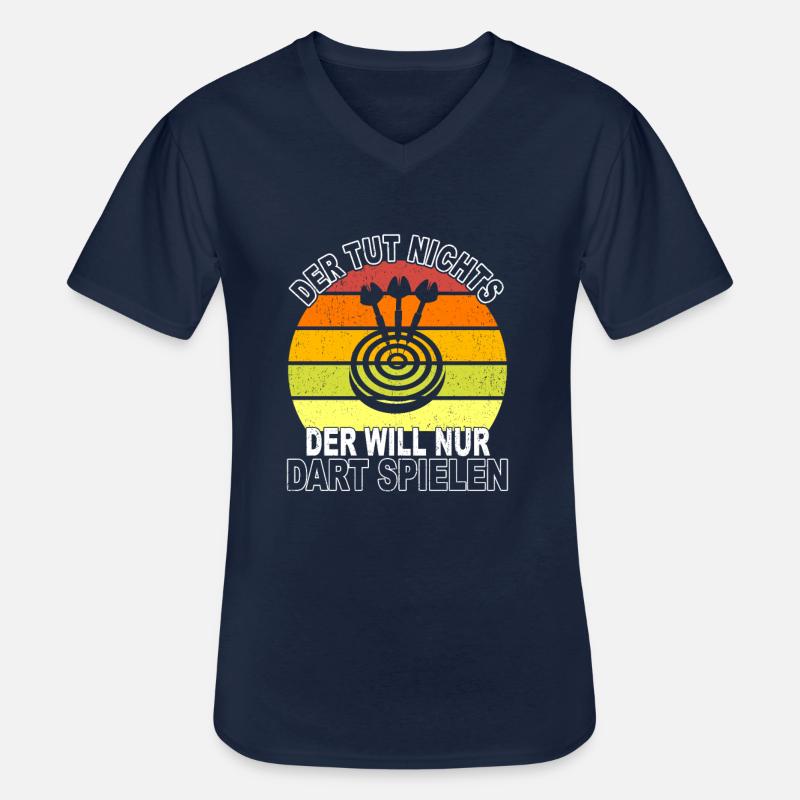 Dart Spruch - Männer-T-Shirt mit V-Ausschnitt - Navy