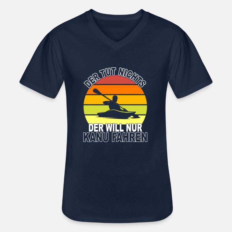 Kanu Spruch - Männer-T-Shirt mit V-Ausschnitt - Navy