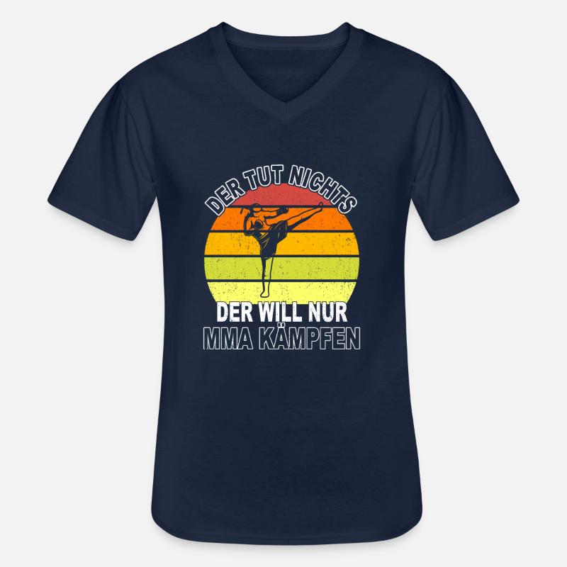 MMA Spruch - Männer-T-Shirt mit V-Ausschnitt - Navy