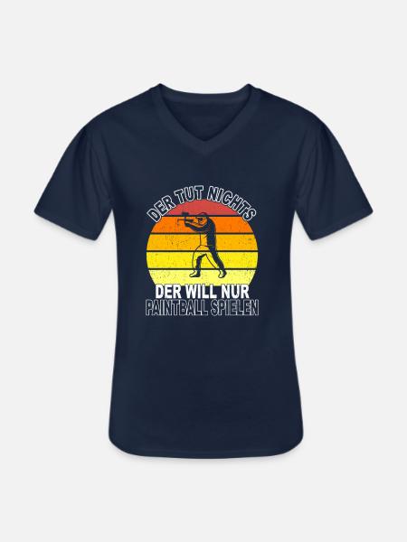 Paintball Spruch - Männer-T-Shirt mit V-Ausschnitt - Navy