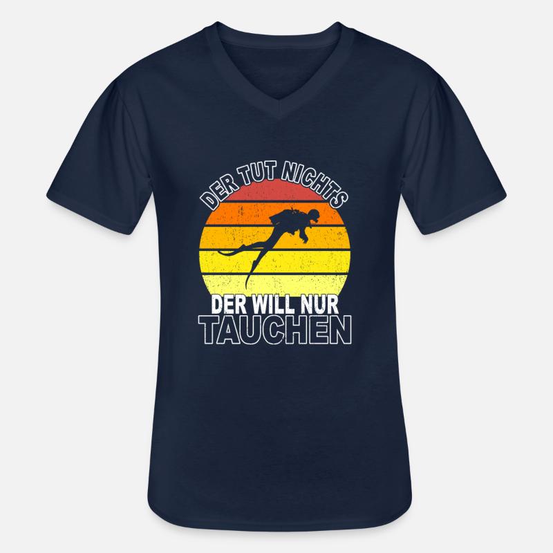 Tauchen Spruch - Männer-T-Shirt mit V-Ausschnitt - Navy