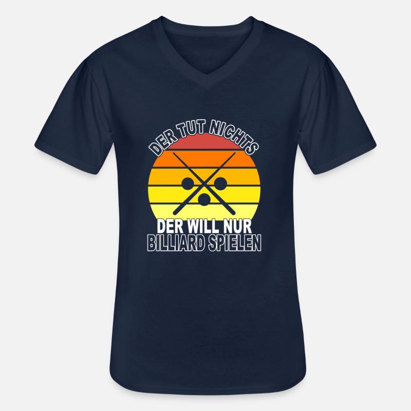 Billiard Spruch - Männer-T-Shirt mit V-Ausschnitt - Navy