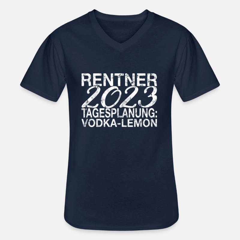 Rentner 2023 Spruch - Männer-T-Shirt mit V-Ausschnitt - Navy