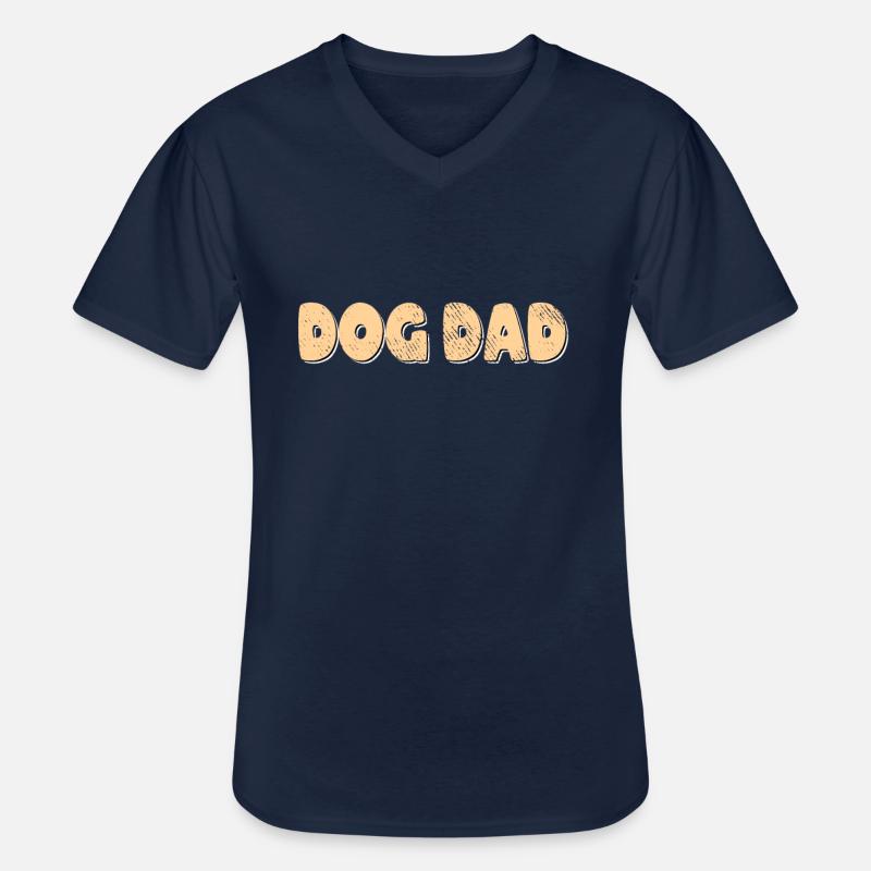 Hunde Papa - Männer-T-Shirt mit V-Ausschnitt - Navy