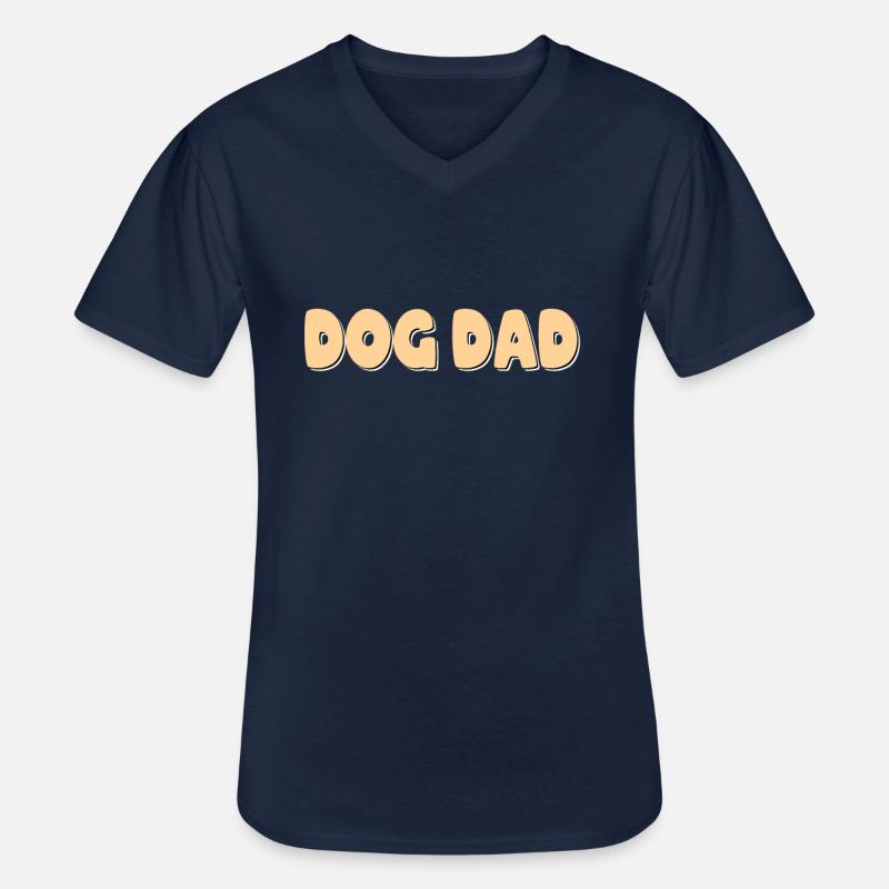 Hunde Papa - Männer-T-Shirt mit V-Ausschnitt - Navy