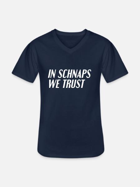 Drinking schnapps saying - Men's V-Neck T-Shirt - navy