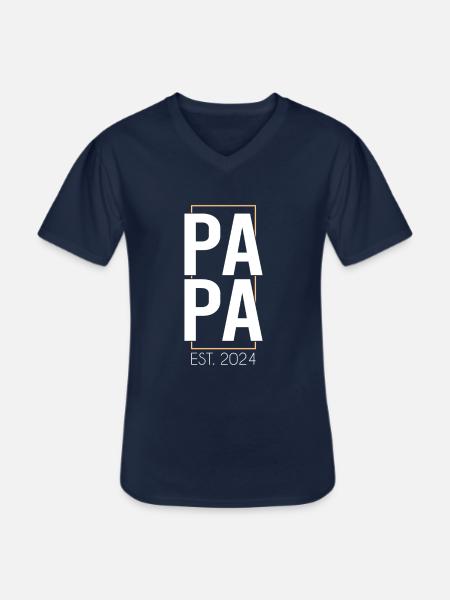 Dad 2024 - Men's V-Neck T-Shirt - navy