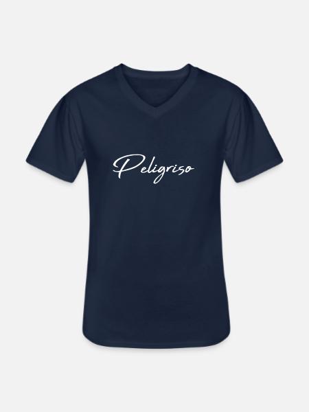peligroso spanish - Men's V-Neck T-Shirt - navy