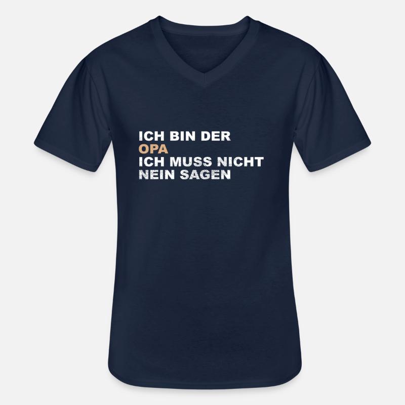 Cooler Opa Spruch - Männer-T-Shirt mit V-Ausschnitt - Navy