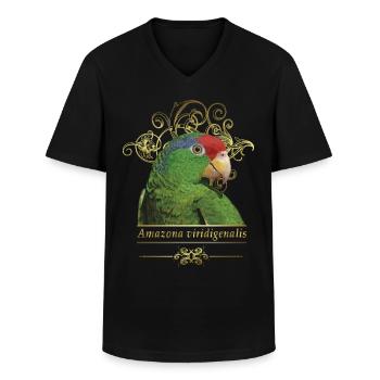 Le perroquet Tamaulipas - T-shirt col V Homme - noir - Devant - AI Model Male 178 dark (178cm)