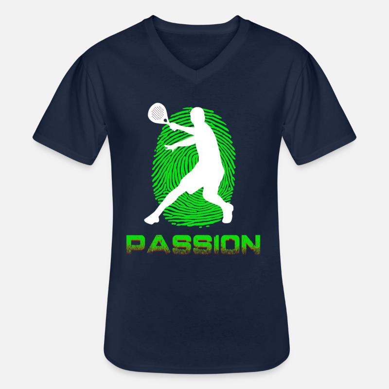 Padel | - Männer-T-Shirt mit V-Ausschnitt - Navy
