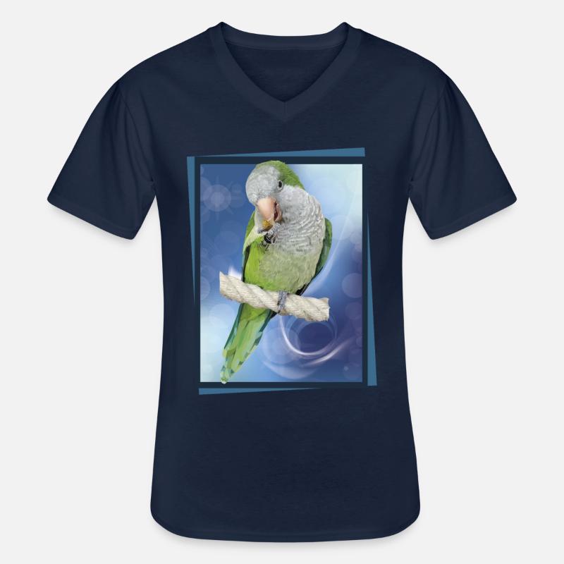 Argentinischer Sittich - Männer-T-Shirt mit V-Ausschnitt - Navy