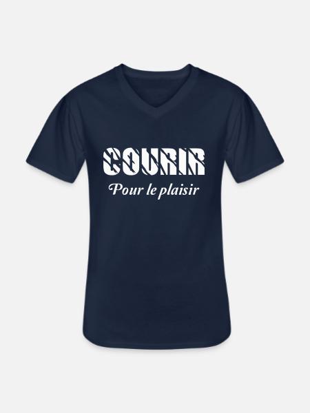 Running For Pleasure Running Running - Men's V-Neck T-Shirt - navy