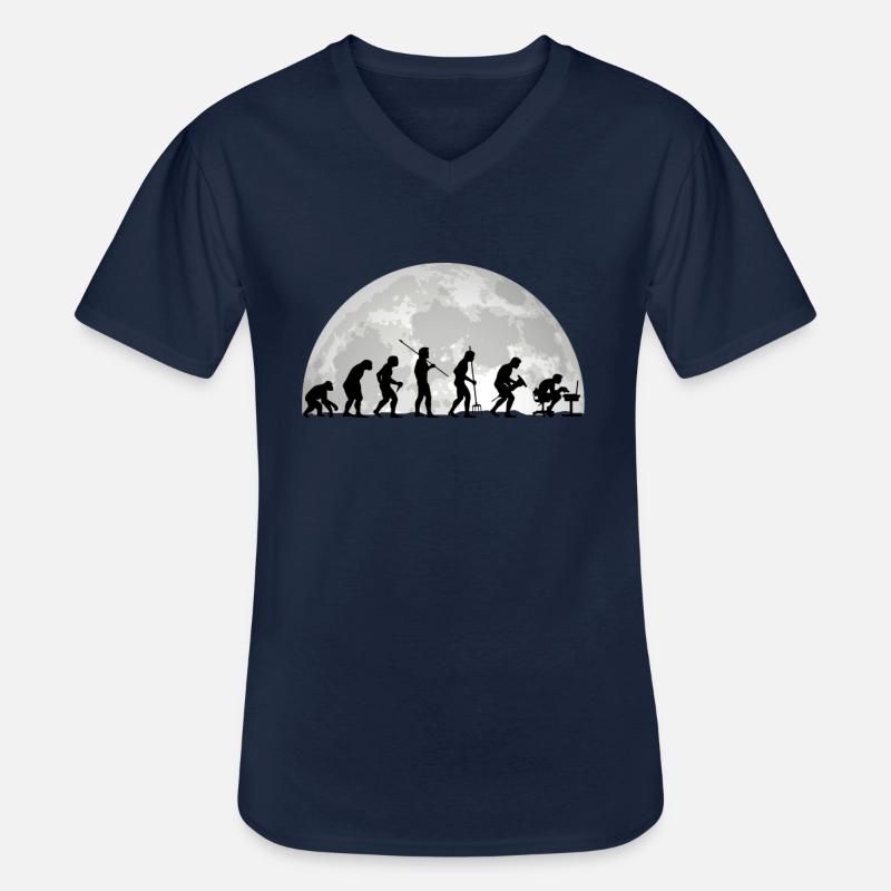 Evolution Geek Computer Programmierer Geschenk - Männer-T-Shirt mit V-Ausschnitt - Navy