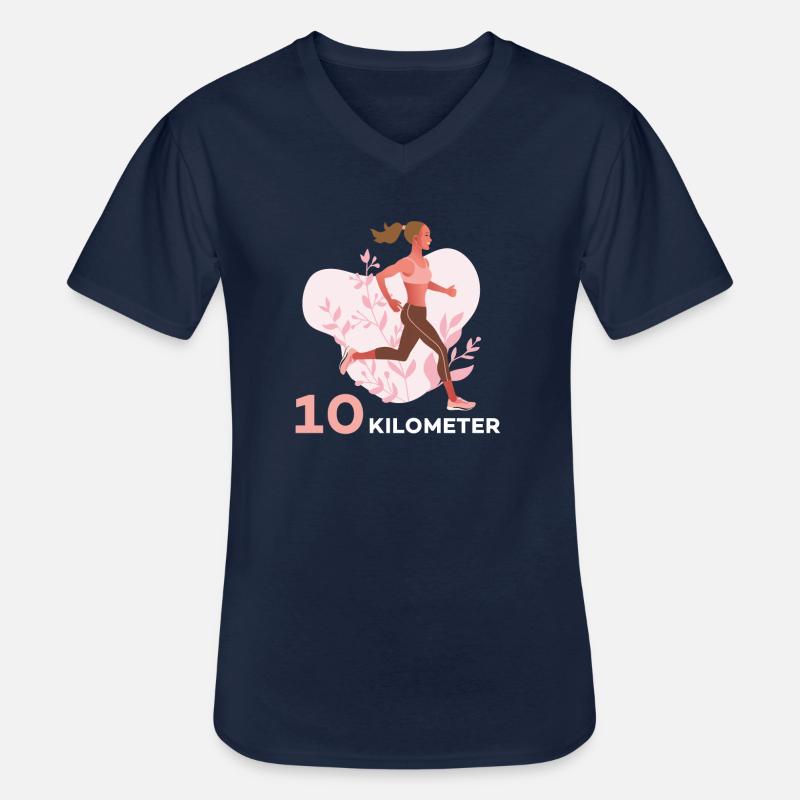 Fonctionne pour moi | Course de 5 km | 10 km de course - T-shirt col V Homme - marine