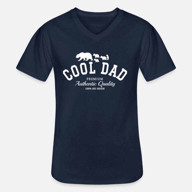 Cool Dad Bear - Men's V-Neck T-Shirt - navy