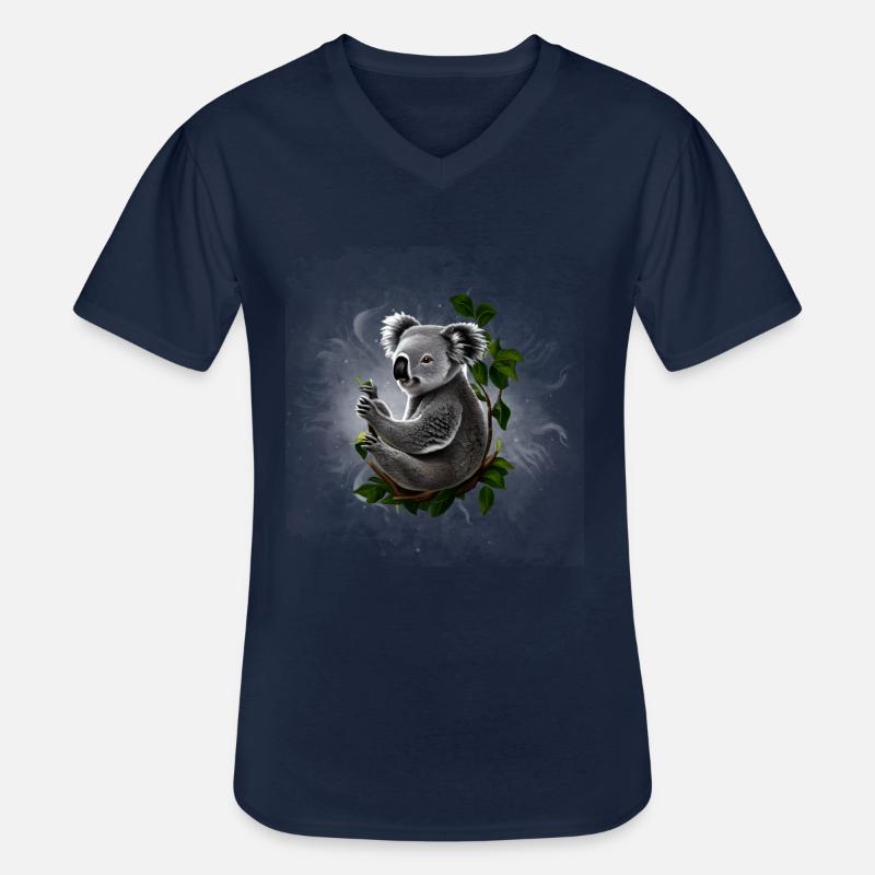 Koalabär - Männer-T-Shirt mit V-Ausschnitt - Navy
