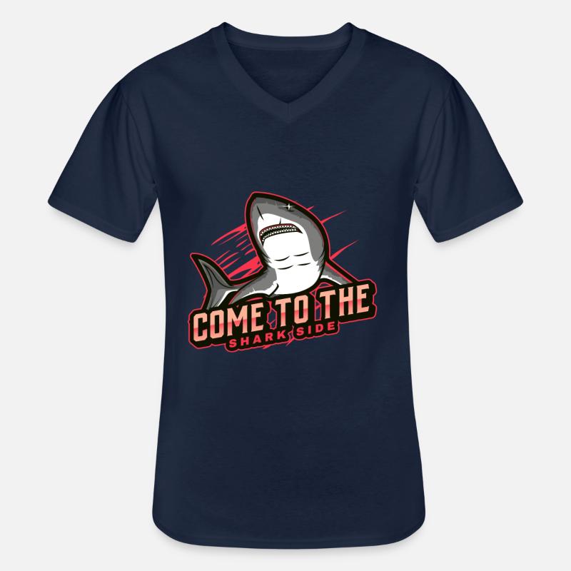come to the shark side - Männer-T-Shirt mit V-Ausschnitt - Navy