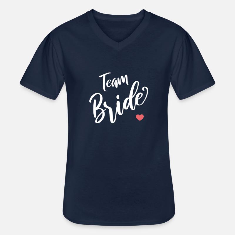 Team Bride - Männer-T-Shirt mit V-Ausschnitt - Navy
