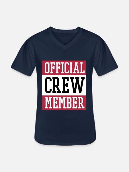 Official Crew Member - Männer-T-Shirt mit V-Ausschnitt - Navy