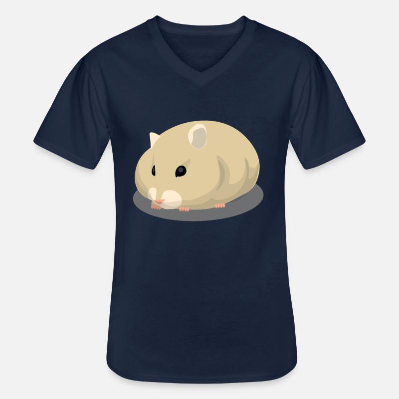 Netter Hell-Braun Hamster - Männer-T-Shirt mit V-Ausschnitt - Navy