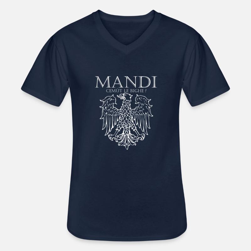 Mandi - Männer-T-Shirt mit V-Ausschnitt - Navy