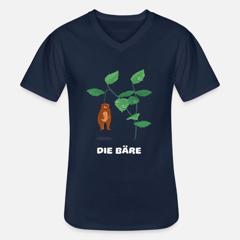 Ich bin eine Baere - Männer-T-Shirt mit V-Ausschnitt - Navy