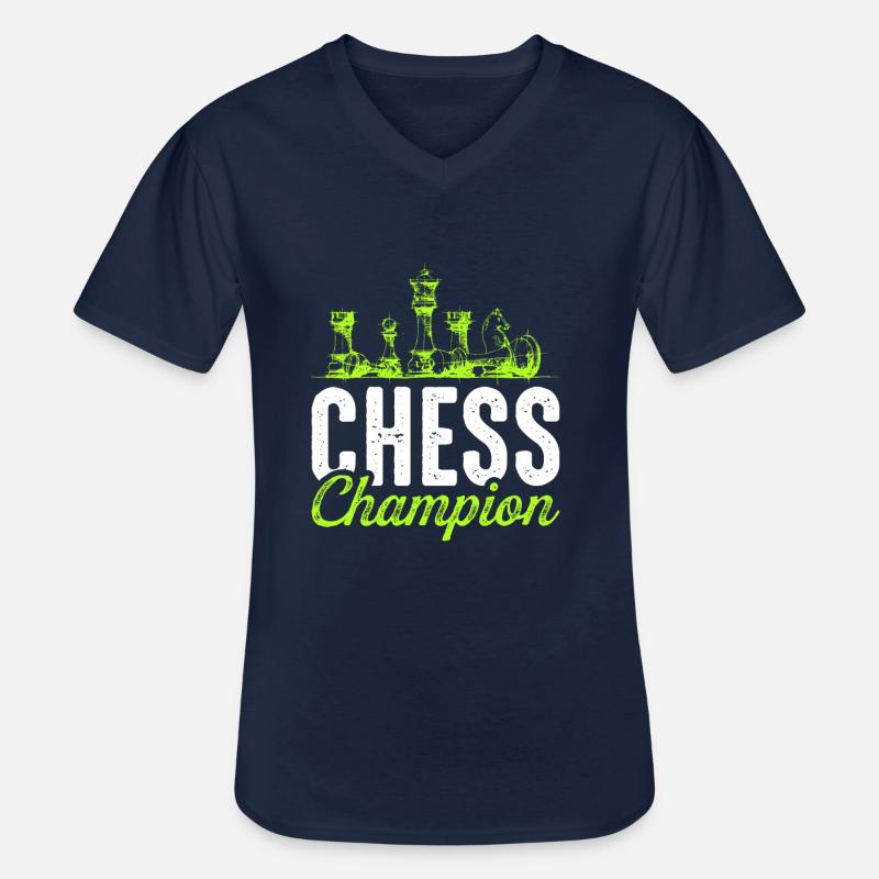 Schach Champion Chess - Männer-T-Shirt mit V-Ausschnitt - Navy
