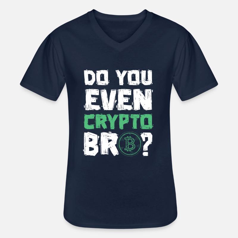 crypto spruch bitcoin - Männer-T-Shirt mit V-Ausschnitt - Navy