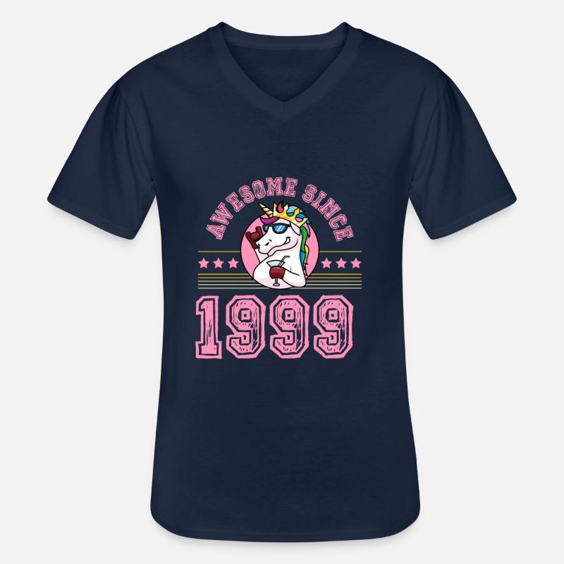 1999 Awesome Einhorn - Männer-T-Shirt mit V-Ausschnitt - Navy