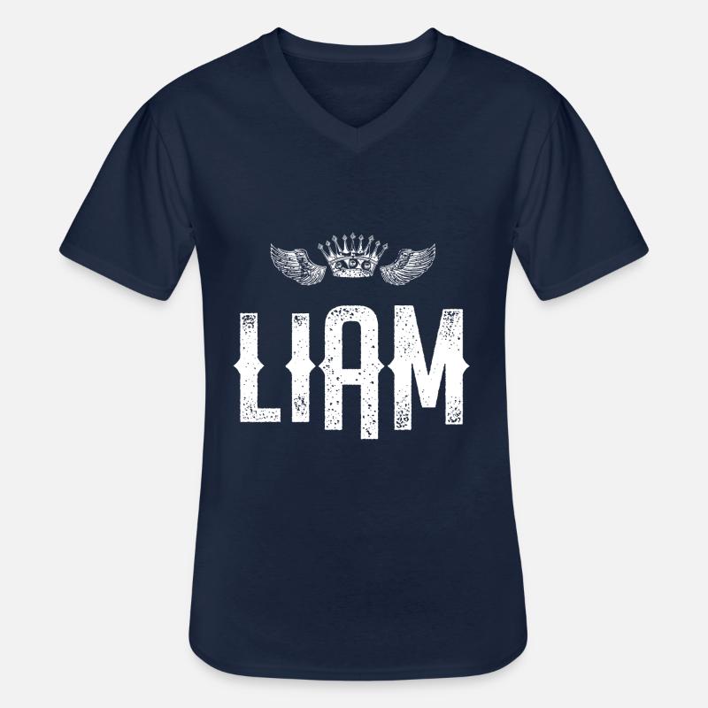 Liam - Männer-T-Shirt mit V-Ausschnitt - Navy